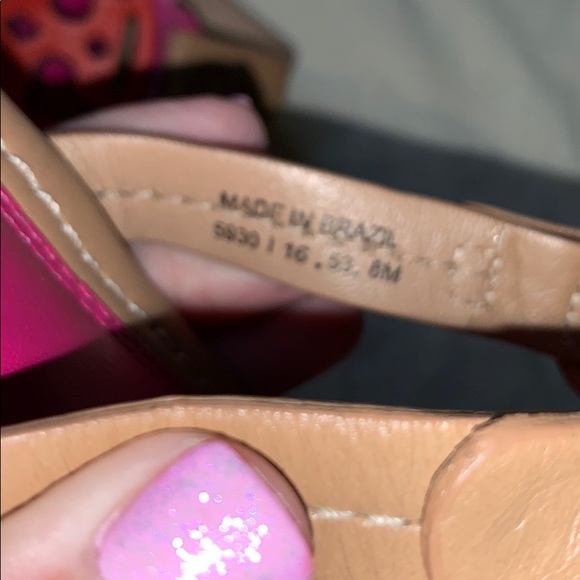 Tory Burch Pink Fringe Miller Sandals Flip Flops 8 - Picture 4 of 5